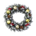 thumbnail image 2 of ZZkhGO Couronne de Noël 30cm, Guirlande Artificielle avec Baies Rouges, Fausses Plantes Vertes pour Décoration de Porte et Fenêtre, 2 of 6