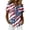 Navy, variant on Iaqnaocc 4th Of July Outfits for Women Button Down Collared Patriotic American Flag Stars Freedom Short Sleeve Tops America 250 Shirt Lightweight Tee Top Wine XL