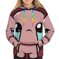 thumbnail image 2 of Lsque The Binding of Isaac Pattern Casual Women's Hoodie,Hooded Sweatshirt with Kangaroo Pocket,Pullover Hoodie with Eye-catching Drawstrings-Medium, 2 of 8