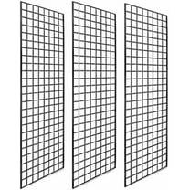 Grid Panel for Retail Display – Perfect Metal Grid for Any Retail Display, 2’x 5’, 3 Grids Per Carton (Black)
