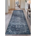 thumbnail image 2 of Bloom Rugs Washable Non-Slip 12 ft Runner - Blue Traditional Oriental Runner for Entryway, Hallway, Bathroom, and Kitchen - Exact size: 2.5' x 12', 2 of 10