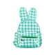 thumbnail image 2 of Rabbits Schoolbag Portable Mini Elementary Students Shoulder Bag Fresh Checkered Storage, 2 of 7