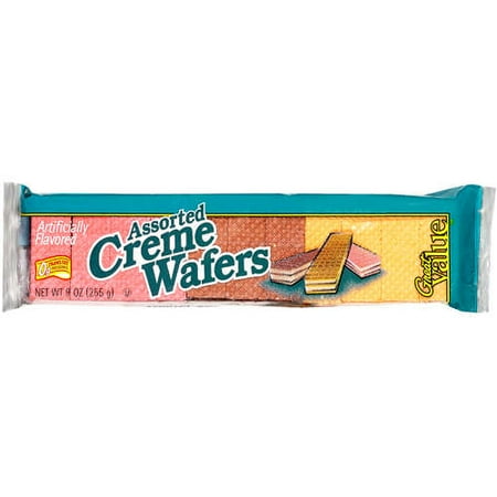 Great Value Assorted Sugar Creme Wafers, 9oz