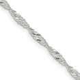 thumbnail image 1 of Sterling Silver 2.25mm Singapore Chain (26 X 2.25) Made In India qfc69-26, 1 of 5
