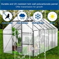 thumbnail image 5 of Greenhouses | 6x12 FT All-Season Walk-in Greenhouse for Outdoor Backyard, Black | Greenhouse Type:Walk-In | Frame Material:Aluminum Alloy, 5 of 9