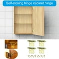 thumbnail image 4 of 4Pcs Self Closing Cabinet Hinges Kitchen Cabinet Hinges Furniture Hardware, 4 of 11