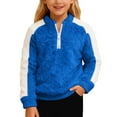 thumbnail image 3 of Warm and cozy hoodies for kids are here just in time for the holiday season! Featuring adorable patchwork designs, these versatile pullovers are for both boys and girls.,150,Blue, 3 of 9