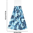 thumbnail image 3 of Coolnut Blue Camouflage Hanging Towel Set of 2, Absorbent Soft Coral Velvet Hand Towel with Hanging Loop for Bathroom, Kitchen, Home Decor, 14 x 18 Inch Washcloth Gift, 3 of 7