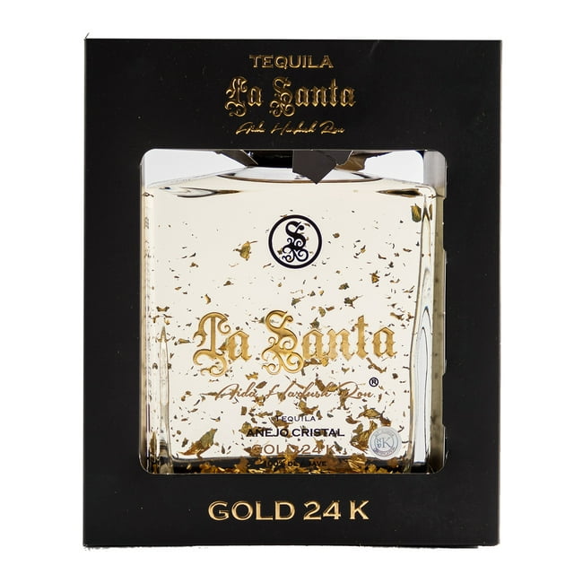 Tequila La Santa Añejo Cristalino Gold 24k 750 Ml Tequila Añejo