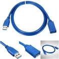 thumbnail image 2 of Usb 3.0 Extension Cord Female To Male for Data Transfer Pc To Laptop Camera Connection, 2 of 2