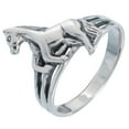 thumbnail image 1 of Horse Rearing Sterling Silver Ring, 1 of 1