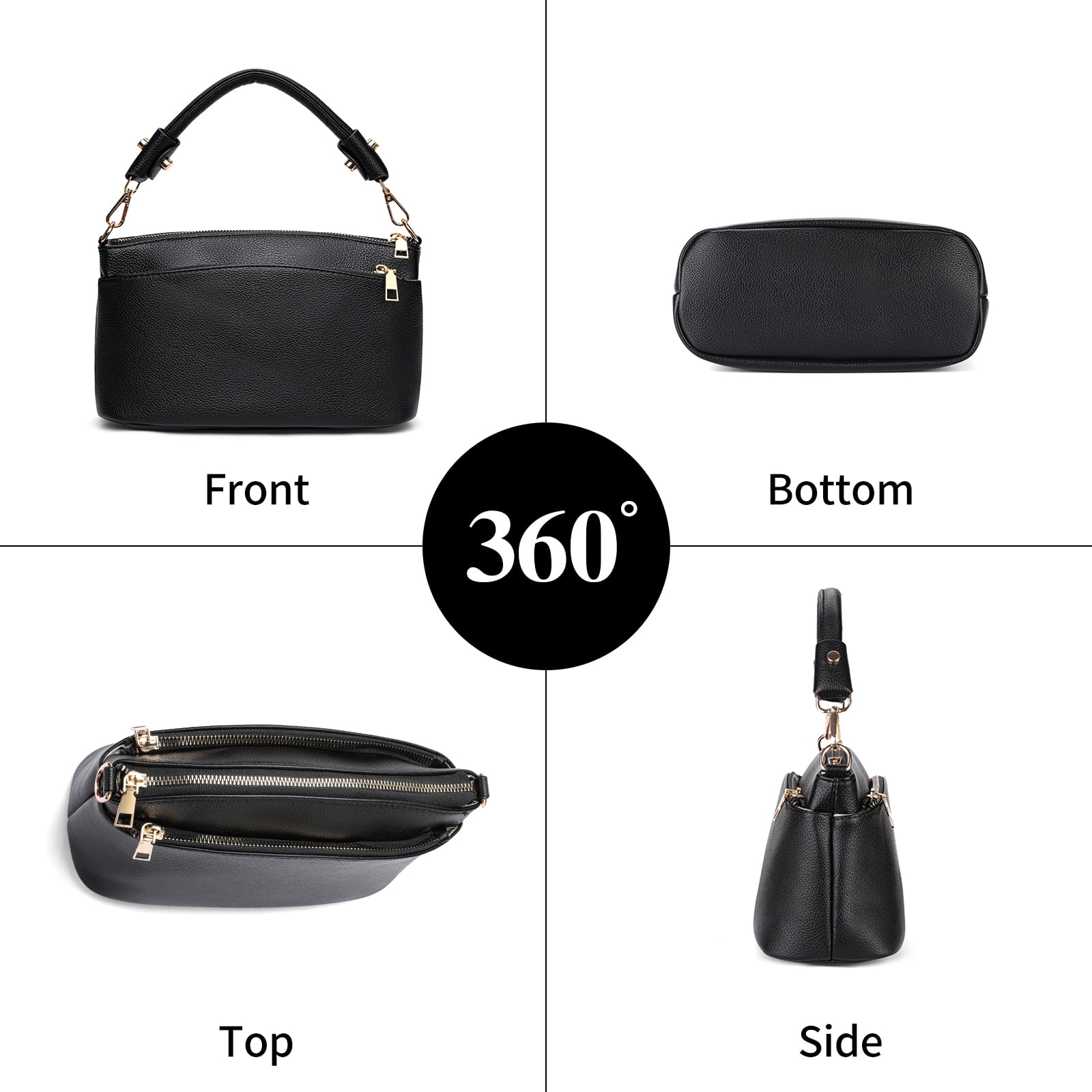 LOUEBICA Crossbody Bag for Women, Vegan Leather Top Handle Handbags Small Shoulder Purse