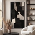 thumbnail image 2 of Large Framed Canvas Art for Living Room Wall Decor, Abstract Geometric Canvas Print for Bedroom Decoration - 60"x30" Black Framed, 2 of 6