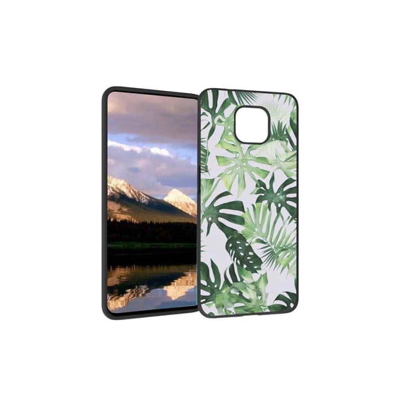 Compatible with Moto G Power 2021 Phone Case, Tropical-Leaves-18 Case Men Women, Flexible Silicone Shockproof Case for Moto G Power 2021