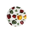thumbnail image 3 of Juego 4 Platos Galerias El Triunfo Ceramica Blanca Diseño Chiles Morrones 21.5cm, 3 of 5