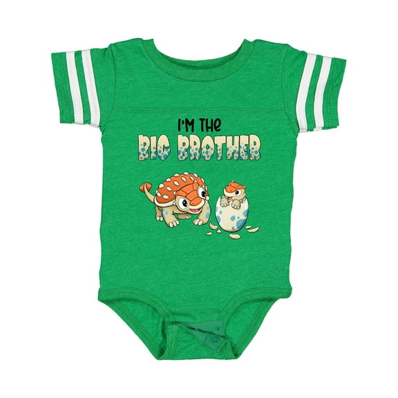 Inktastic I'm the Big Brother Ankylosaurus Bros Boys Baby Bodysuit