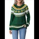 thumbnail image 1 of Suéter de Punto de Otoño y Halloween para Mujer, Ideal para Vacaciones de Invierno, Navidad y Navidad Verde XL, 1 of 10