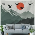 thumbnail image 4 of Chilfamy Sage Green Mountain Tapestry Sun Landscape Tapestry Wall Hanging Mid Century Sunset Tapestries Neutral Aesthetic Decor for Bedroom Living Room College Dorm  Painting, 4 of 6