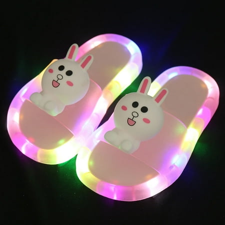 

Fashion Slippers Cartoon LED Flip Flops Cute Shoes Non Slip Children Shoes Unisex