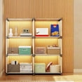thumbnail image 6 of WEGFTDUOP Home Decoration Plastic Bookshelf Floor-standing Storage Rack Home Library Children's Bookcase And Picture Book Rack Concise Lattice Cabinet For The Living Room Door, 6 of 6