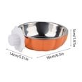 thumbnail image 2 of OCCOA Stainless Hanging Pet Bowl for Crate Cage Feeder, Adjustable Hook On Water Food Bowl for Dogs Cats, Spatter Proof Removable Easy Clean, Orange, 2 of 6