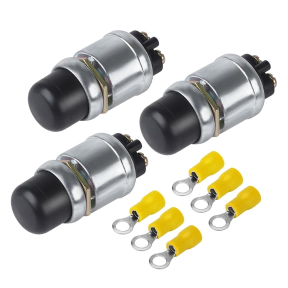 50A Heavy Duty Starter Switches Waterproof Construction Metal Housing Engine Starter Push Button set for 12V/24V Vehicles