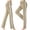 Khaki, variant on Vivianyo HD Women's High Waist Striped Flare Yoga Pants, Casual Drawstring Bootcut Workout Leggings, Women's Army Green, Sizes S-3XL