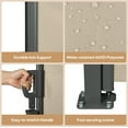 thumbnail image 6 of 118" x 71" Retractable Patio Privacy Screen with UV Blocking & Wind Protection - Durable Polyester Shade Awning for Balcony, Garden, Beige, 6 of 7