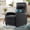 Black, variant on TINKLE WELL Fabric Recliner Chair with Massage Function, Adjustable Home Theater Reclining Chair Featuring Lumbar Support and Padded Seat Backrest, Ideal for Living Room, Bedroom, Black