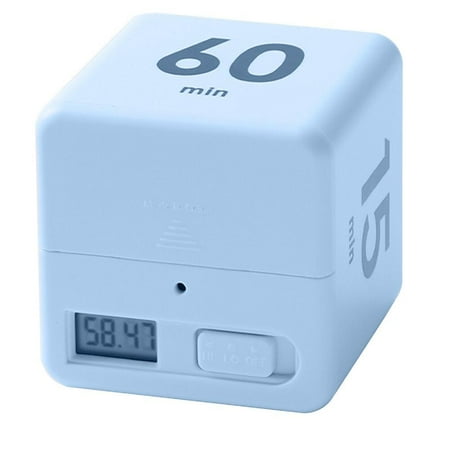 

Cube Timer Cute Minutes Cube Timer Miracle Blue Time Cube Timer For Kitchen Office Travel Sports Time Management|Kitchen Timers