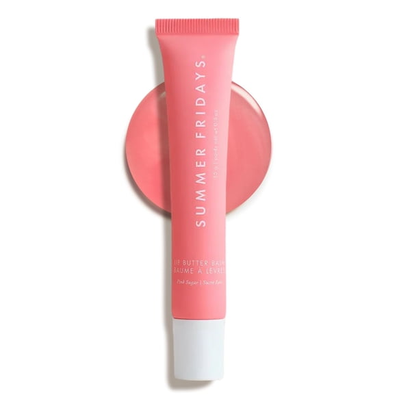 Summer Fridays Lip Butter Balm - Hydrating Lip Mask - Shea Butter, Vegan - Pink Sugar (0.5 Oz)