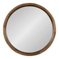 thumbnail image 5 of Kate and Laurel Hutton Round Decorative Modern Wood Frame Wall Mirror, 22 Inch Diameter, Natural Rustic, 5 of 6