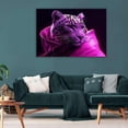 thumbnail image 3 of Mudket Pink Leopard Coffee Canvas Wall Art, Cute Beautiful Animal Print with Cozy Cafe Aesthetic, Waterproof Framed Decor for Bedroom Kitchen, Ready to Hang - 24"L x 16"W, 3 of 8