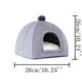 thumbnail image 3 of Cat Tent Winter Warm & Thickened 2-in-1 Foldable Cat Bed Cave Extra Soft Bottom for Bedroom Living Room Indoor Cats Small Dogs Kitten Rabbit by MPOISVA, 3 of 6