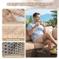 thumbnail image 5 of Gaildon 2 Pieces Patio Furniture Set, All Weather Outdoor Sectional PE Rattan, Patio Conversation Sets with Cushions for Garden Lawn Balcony Porch Deck, Red, 5 of 7