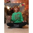 thumbnail image 2 of Don't Stop Believin' Christmas Santa Women's Sweatshirt, 2 of 4