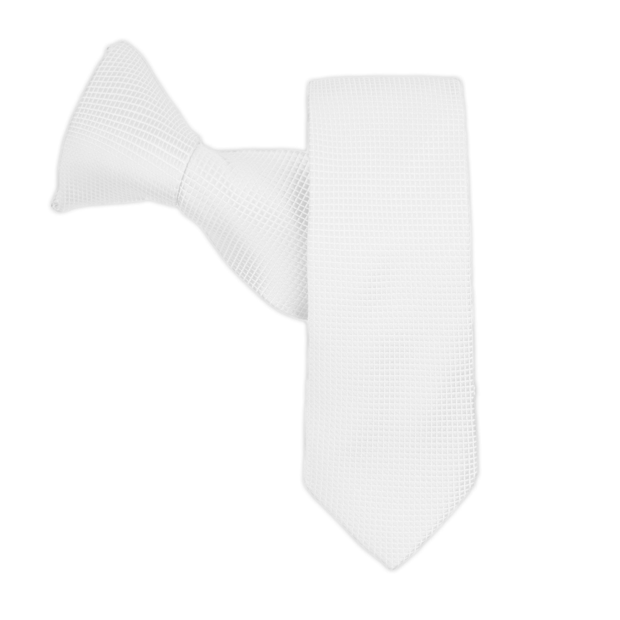 Jacob Alexander Boys Woven Subtle Mini Squares 14-inch Clip-On Neck Tie 