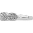 thumbnail image 3 of Sterling Silver Rhodium Plated Diamond Ring (Size 7) Made In India qr4912-7, 3 of 5