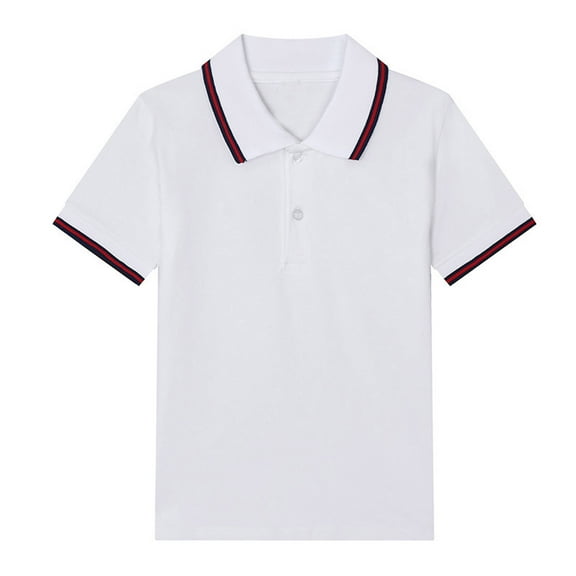 Teen Boys Uniform Shirts Boys' Polo Shirts With Short Sleeves Button Up Shirt Boys 11-12 Years