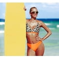 thumbnail image 7 of Charmo Women V Neck Bikini Set Low Waist 2 Pieces Swimsuits Tie Back Swimwear, 7 of 7