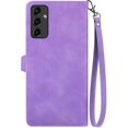 thumbnail image 3 of Zipper Storage Design Wallet Case for Samsung Galaxy A14, Skin Friendly Feel Leather Case with Magnetic Clasp and Muliti-Card Slots Holster for Samsung Galaxy A14 5G/4G,SZY Purple, 3 of 8