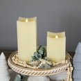 thumbnail image 3 of Northlight LED Flickering Flameless Wax Rectangular Candles - 8" - Cream - Set of 2, 3 of 6