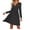 Black, variant on IROINNID Semi Formal Dress for Women Long Sleeve Wrap Dress Versatile Collar Solid Color Tight Fitting Cutout Dress,Black