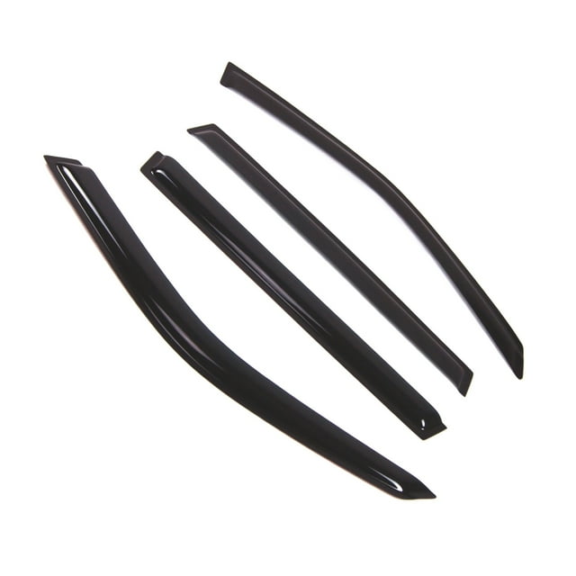 Tuningpros WD2-502 Dark Smoke 4 Pcs Set Window Visor (Outside Mount) Deflector Rain Guard Compatible With 2003-2010 BMW X3