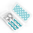 thumbnail image 4 of Kdxio Sky Blue And White Polka Dot Toddler Utensils Set - Kids Silverware Set, Set Kids Utensils Set with Case for Preschooler Children, 4 of 8