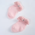thumbnail image 6 of WUANDIXFA New Born Socks Baby Boy Cute Soft Kids Winter Warm Socks Toddlers Boys Girls Newborn Baby Socks Princess Socks Side Cute Cartoon Floor Socks,Pink,12-36 Months, 6 of 6