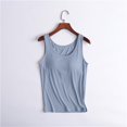 thumbnail image 4 of yunLCZ Square Neck Tank Top Womens Tank Tops With In Bra Summer Basic Padded Yoga Shirt Shelf Bras Workout Camisole Casual Undershirt Summer Sleeveless Tops, 4 of 4