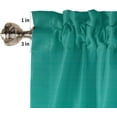 thumbnail image 5 of Turquoise Curtain Valance for Windows Teal Green Ombre Rod Pocket Valance Window Treatments Gradient Gradual Color Short Curtains for Kitchen Windows Bathroom Bedroom 54 x 18 inch, 5 of 5