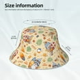thumbnail image 3 of Yiaed Happy Summer With Gnome Print Reflective Stripe Bucket Hat Unisex Funny Outdoor Fisherman Cap Beach Sun Hat, 3 of 5