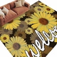 thumbnail image 2 of Spring Daisy 5'x8' Area Rug for Living Room, Botanical Brown Yellow Flowers Oil Painting Washable Non-Slip Rugs for Bedroom Nursery Dining Room, Low-Pile Kitchen Carpet Large Entryway Rugs, 2 of 9